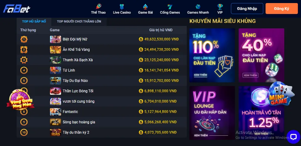 Các loại trò chơi slot game đa dạng tại 98wim